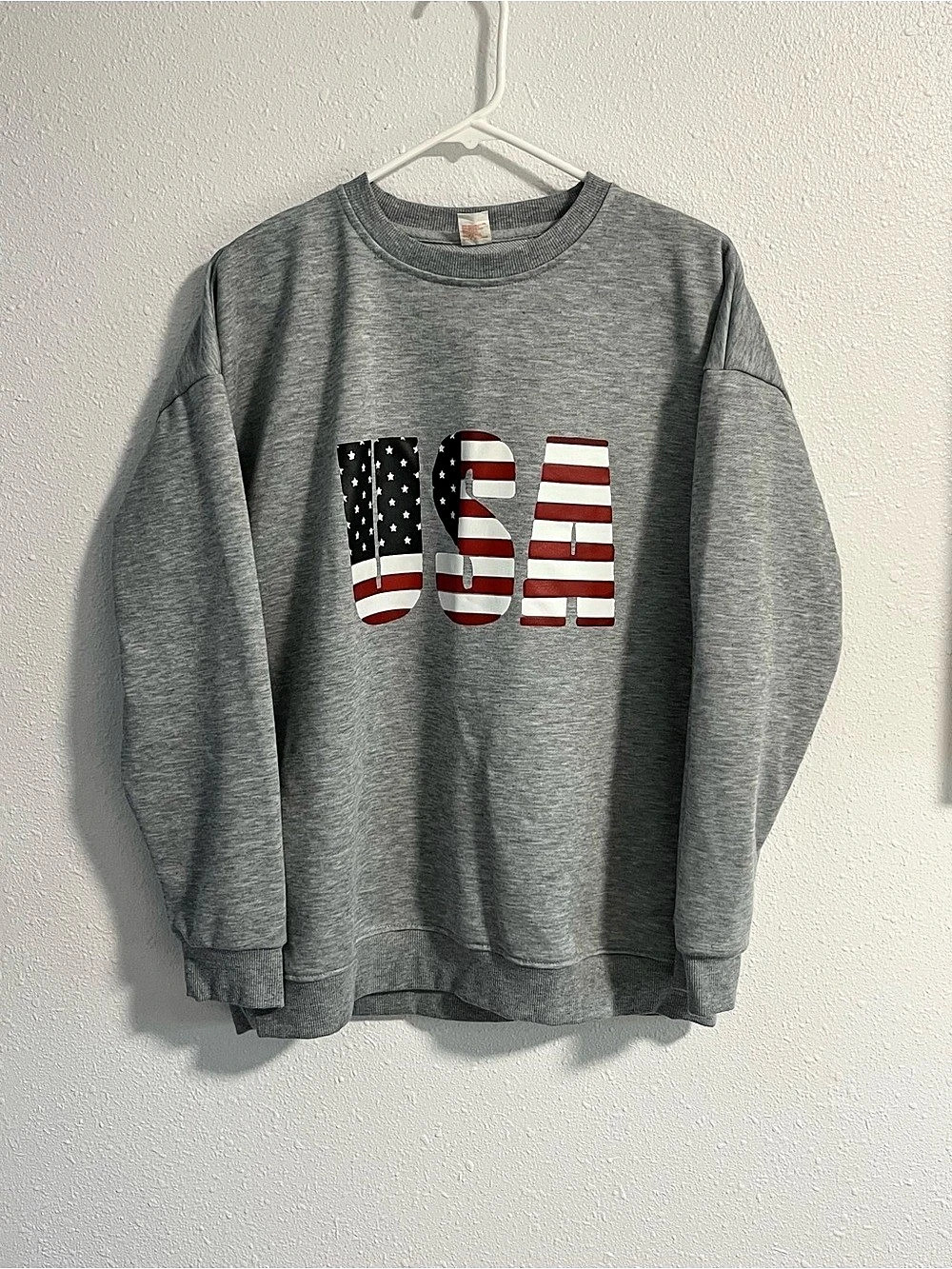 American Flag Graphic Sweatshirt Size 1XL Like New